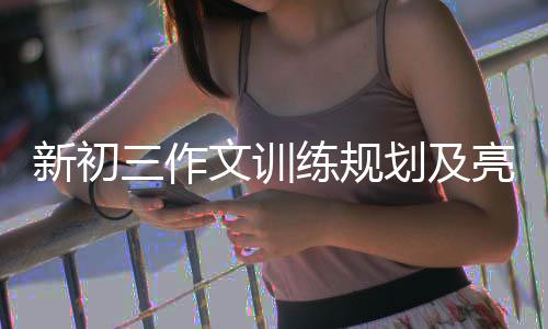 划及文训新初三作设置练规亮点