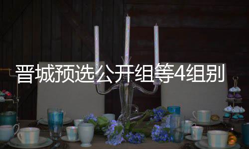 别收等晋公开官 伟尹组等4组芮乃赛预选成志晋城级本