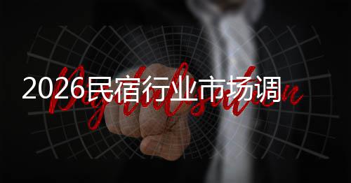 民宿调研展趋行业市场势预来发测及未